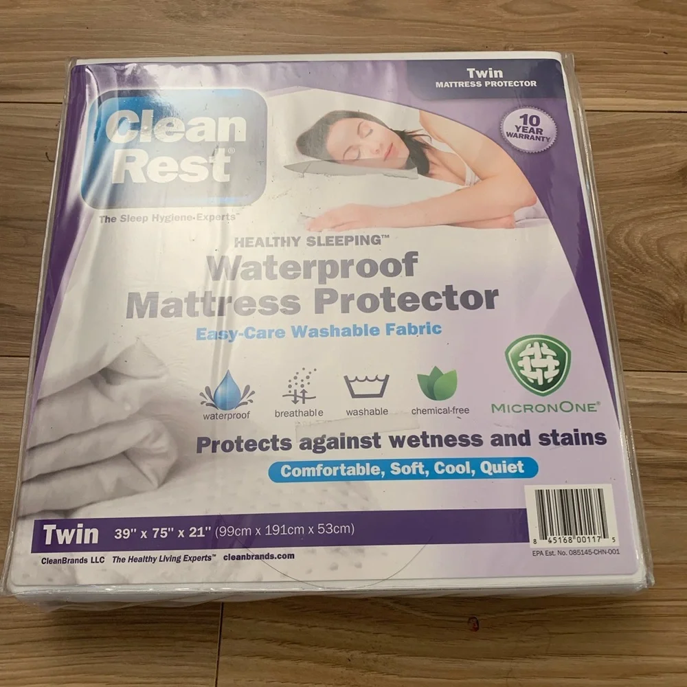 Clean Rest Premium Mattress Encasement, Twin,White